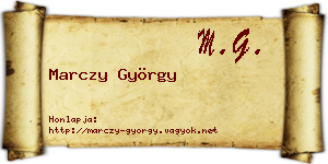 Marczy György névjegykártya