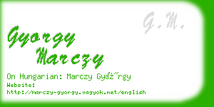 gyorgy marczy business card